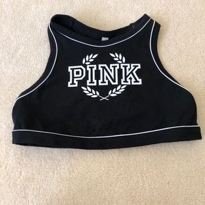 VS pink. Sports bra/bandeau. Black. Size M